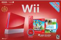 45496342425 Console Wii Red Rouge New Mario Bros WII