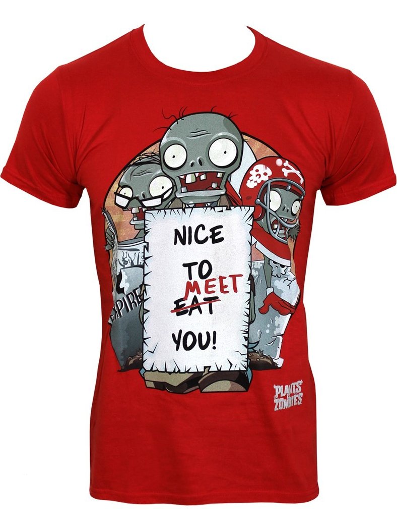 8718526015294 T-shirt Plants Vs Zombies Nice To Meet You Taille S