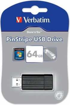 23942490654 Cle Usb Data Storage Pinstripe 64GB Verbatim
