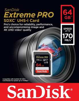 619659169299 Carte Mémoire microSDXC SanDisk PRO 64GB + Adaptateur SD.