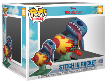 889698556200 Figurine Funko Pop - Lilo Et Stitch Rides Super Deluxe - Stitch In Rocket