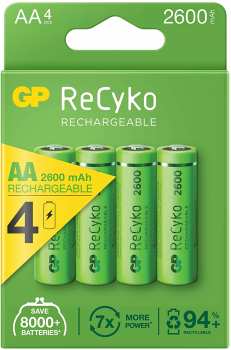 4891199187094 Pack 4 Piles Rechargeables AA 2600 Mah