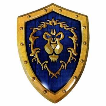 3665361061540 World Of Warcraft - Bouclier De L Alliance - Plaque En Metal 25 Sur 35cm
