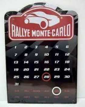 5510109139 Plaque Metal Calendrier Rallye Monte Carlo
