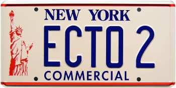 5510109165 Plaque Immatriculation New York Ecto 2 De Ghostbusters