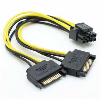 5510109213 Convertisseur 2 Cables Sata Vers Un Cable Pci 8 Pin