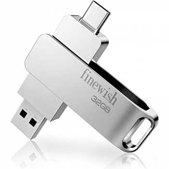5510109503 CLé USB 32 Go 3.0, 2 en 1 Type C 3.0 Pen Drive 32gb Imperméable Cle
