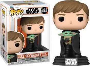 889698582902 Figurine Funko Pop Star Wars 482 Luke Skywalker Avec Grogu