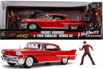 4006333065262 Vehicule Miniature Freddy Krueger Cadillac 1958 Serie 62 1 24 Hollywood Rides