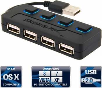 899495002466 Hub USB 4 Port 2.0 Sabrent