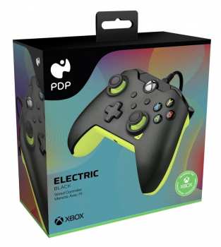 708056069100 MAnette Filaire Electric Black PDP Xbox