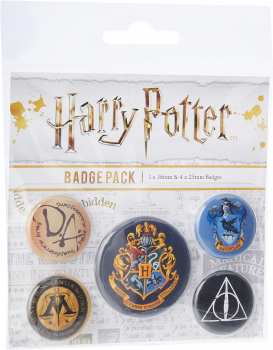 5050293804859 HARRY POTTER - Pack 5 Badges - Hogwarts