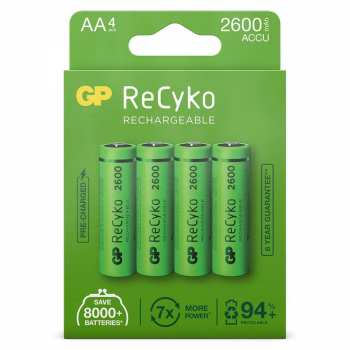 4891199212574 4 Piles Rechargeables Recyko Gp Aa Double A 2600mah