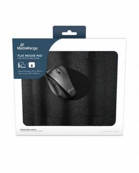 4260664873815 Tapis De Souris 25vs22cm Noir Mediarange