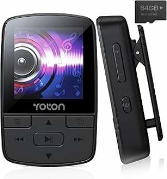 5510116772 YOTON Bluetooth 5.2 MP3, Lecteur de Musique Portable de Sport 64 Go