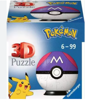 4005556115648 Pokemon Puzzle 3d Puzzle 6-99 Ravenburger Masterball