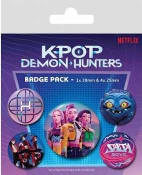 5063457075187 Pack De 5 Badges Kpop Demon Hunters