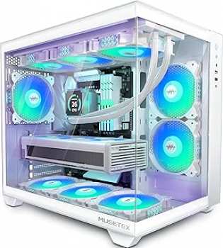 5510117386 MUSETEX Boitier PC ATX,6 Ventilateurs PWM White, Y6