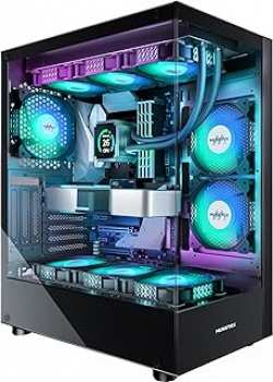 5510117388 MUSETEX Boitier PC ATX pré-Installation 6 Ventilateurs Noir (K2