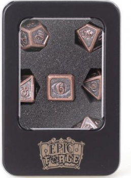 3701625906599 Set De 7 Des En Metal Avec Boite De Rangement