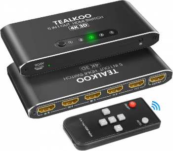 5510117588 Switch Hdmi 6 Ports 4K Avec Telecommande Tealkoo