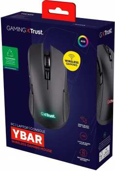 8713439248883 Souris Sans Fils Trust Ybar Noir Rechargeable Rgb