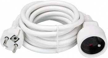 5410329343514 Rallonge Pour Prise Electrique Blanche 3m Prise Terre Perel