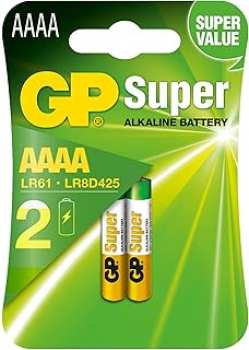 4891199058615 Pack 2 Piles AAAA GP Ultra Plus 1.5V Alkaline