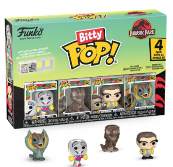 889698929554 JURASSIC PARK - Bitty Pop 4 Pack 2.5cm - Mr. D