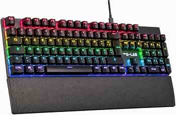 5510117815 The G-Lab Keyz Carbon EX - Clavier Mécanique Blue Switch RGB AZERTY