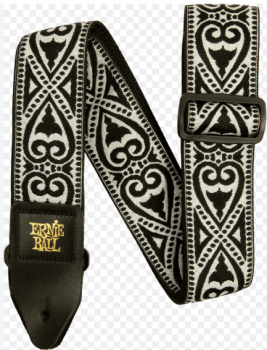 5510117816 rnie Ball Bandoulière Pour Guitare, Jacquard Black Hear