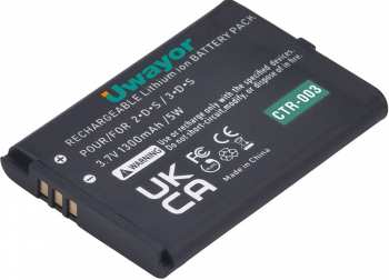 5510117829 Uwayor CTR-003 Batterie compatible avec console de jeu Nintendo 2DS, 3DS