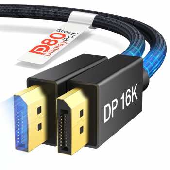 5510117871 IVANKY Câble DisplayPort Certifié VESA, 80Gbps 16K Câble DP 2.1 2M