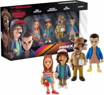 8436605112688 Pack 4 figurines Minix Stranger Things TV Series : Eleven, Dustin, Hopper, Max